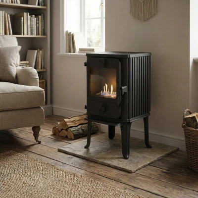 Morsø 3116 - Biopejs i støbejern og klassisk brændeovnsdesign Morsø 3116 fritstående biopejs i klassisk brændeovnsdesign og støbejern