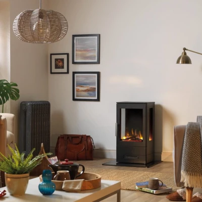 ACR Trinity 3 Electric Elpejs – 3-sidet Flammeview (1-2 kW) ACR Trinity 3 Electric elpejs med sideruder og realistisk flammeeffekt