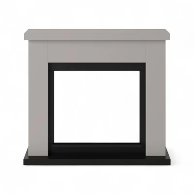 Frode Beige marco para chimenea TAGU, revestimiento decorativo elegante y funcional para chimeneas el&eacute;ctricas