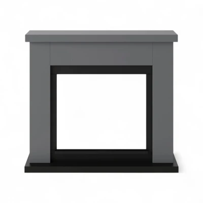 TAGU Frode Gris - Marco para chimenea moderno, ideal como revestimiento decorativo para chimeneas el&eacute;ctricas. Estilo contempor&aacute;n