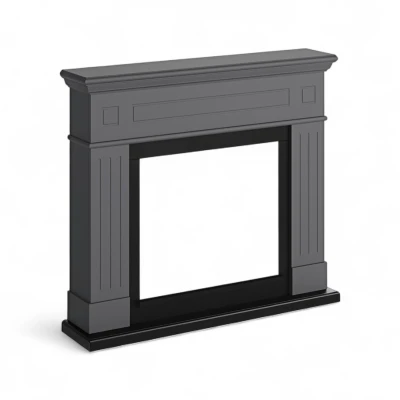Marco para chimenea TAGU Larsen Gris con dise&ntilde;o elegante y acabado mate