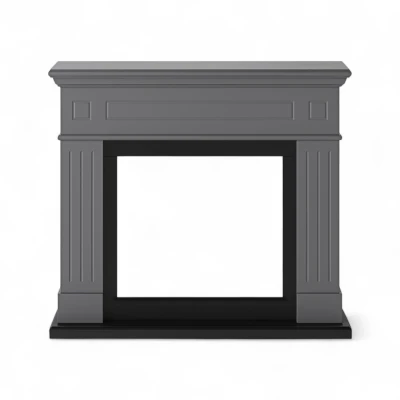 Marco para chimenea TAGU Larsen Gris con dise&ntilde;o elegante y acabado mate
