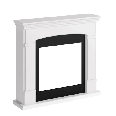 Marco Helmi Blanco de TAGU para chimenea el&eacute;ctrica, dise&ntilde;o cl&aacute;sico y elegante