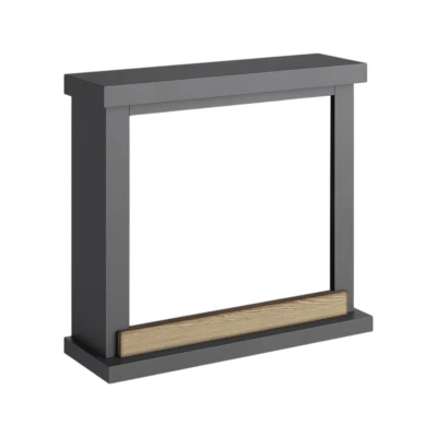 Marco para chimenea TAGU Hagen Gris con dise&ntilde;o moderno y compacto