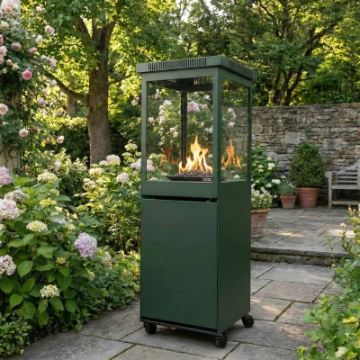 Unik gaseldstad i galaktisk grön för uteplats. Marino Limited Galaktisk Grön Gas Eldstad för uteplats