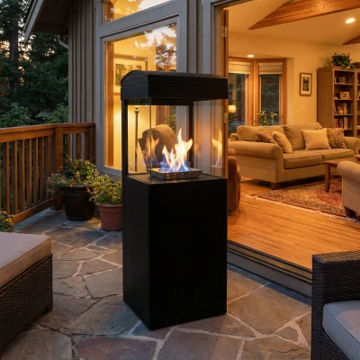 Terrasverwarming op gas Stijlvolle muztag haard perfect voor zowel privé of professioneel gebruik