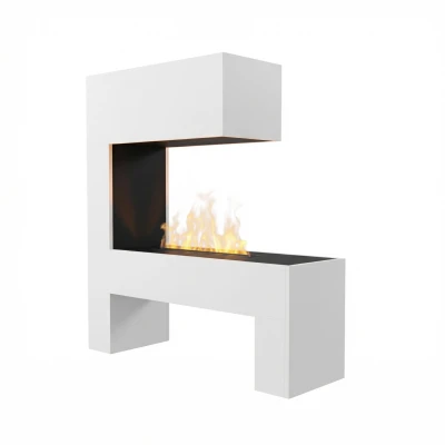 Glow Fire Mozart - OMC 600 | Freestanding Water Vapour Fireplace, 120 cm x 110 cm x 35 cm