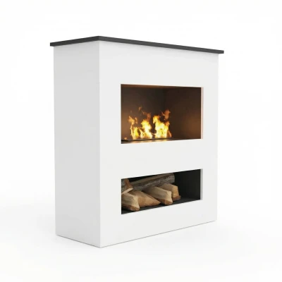 Chemin&eacute;e &Eacute;lectrique Brecht OMC 600 &ndash; Flamme R&eacute;aliste, Design &Eacute;cologique, Autoportante