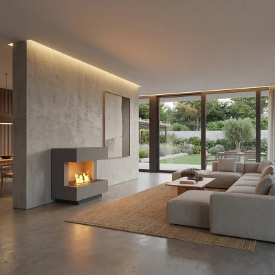 Glow Fire Kleist Grå - OMC 600 | Fritstående Vanddamppejs Køb Online Glow Fire Kleist Grey - OMC 600 | Fritstående Vanddamppejs – Grå, 90 cm x 50 cm x 80 cm