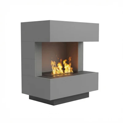 Glow Fire Kleist Grå - OMC 600 | Fritstående Vanddamppejs Køb Online Glow Fire Kleist Grey - OMC 600 | Fritstående Vanddamppejs – Grå, 90 cm x 50 cm x 80 cm