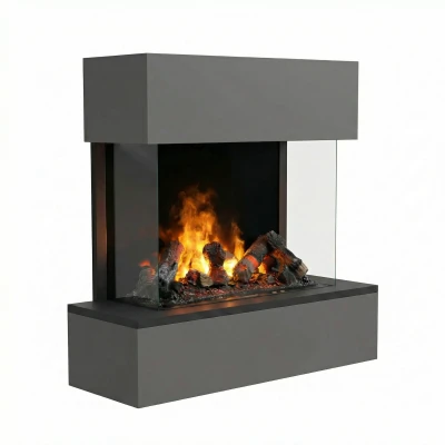 H&ouml;lderlin vanddamp pejs i gr&aring;, viser realistiske vanddamps flammer