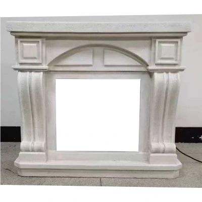 Logi Freestanding Fireplace Surround Without Insert | Shop Online White Logi freestanding polystone fireplace surround without insert