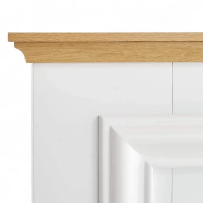 Marbelya Kaminumrandung &ndash; Wei&szlig; & Eiche (nur Rahmen)