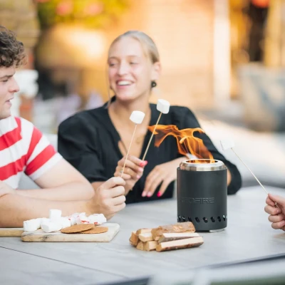 RedFire Volcano bordb&aring;l til tr&aelig;piller i mat sort rustfrit st&aring;l til bordbrug