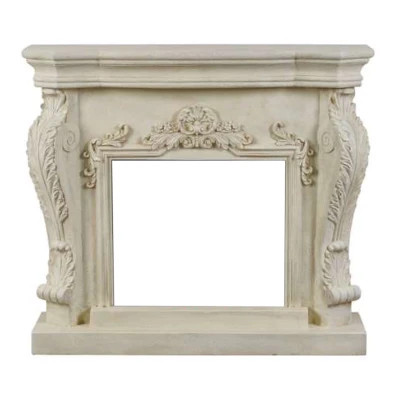 Ymir Freestanding Fireplace Surround Without Insert | Shop Online White Ymir freestanding polystone fireplace surround without insert
