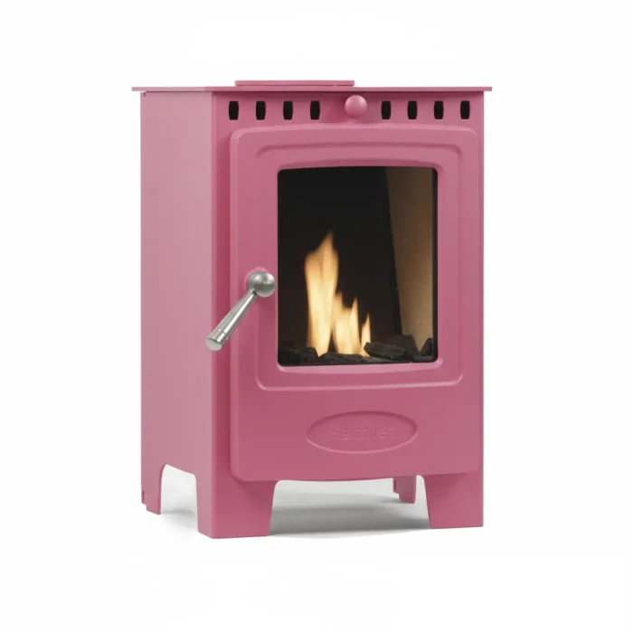 Arada Solution 4 Bioethanol Freestanding Bioethanol Stove in Flamingo Pink