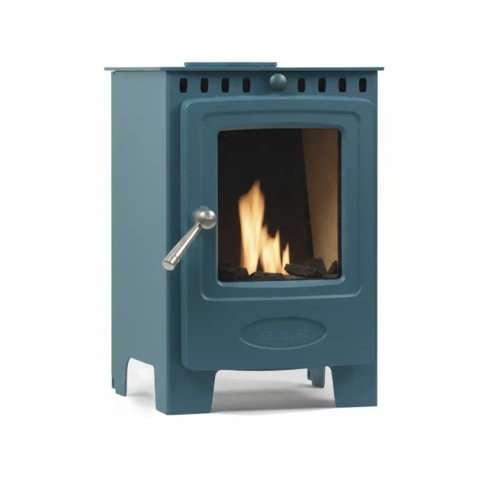 Arada Solution 4 Bioethanol Freestanding Bioethanol Stove in Miami Turquoise