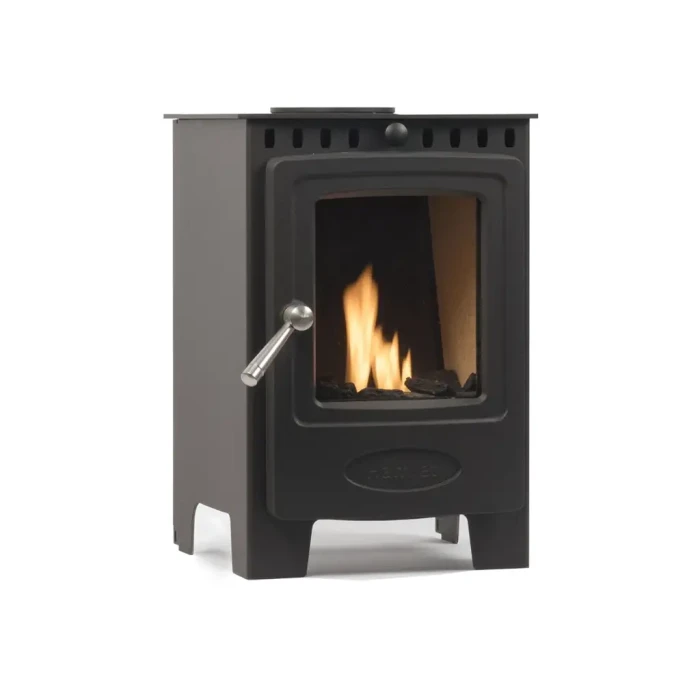 Arada Solution 4 Freestanding Bioethanol Fireplace in the colour Midnight Black