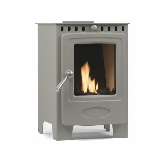 Arada Solution 4 Bioethanol Freestanding Bioethanol Stove in Pebble Grey