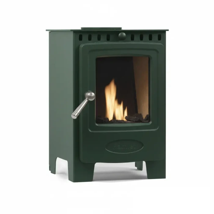 Arada Solution 4 Bioethanol Freestanding Bioethanol Stove in Pine Green