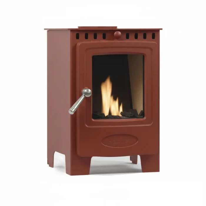 Arada Solution 4 Bioethanol Freestanding Bioethanol Stove in Spice Red