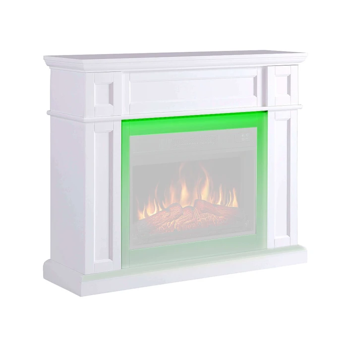 ArtiFlame Linz white mantel frame with LED mood lighting