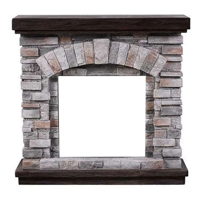 White Ask freestanding polystone fireplace surround without insert