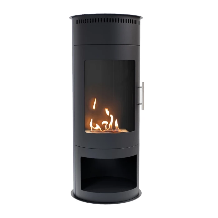 Washington Small Black Round Bioethanol Stove Fireplace Washington Small round black bioethanol stove with classic wood burner design