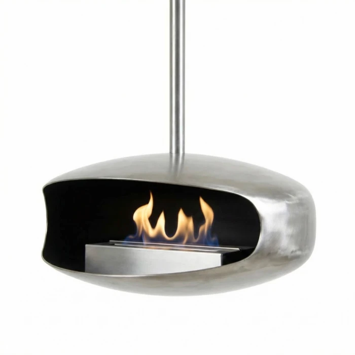 Hein och Haugaard UFO-50 Rund Takmonterad etanolkamin i st&aring;l
