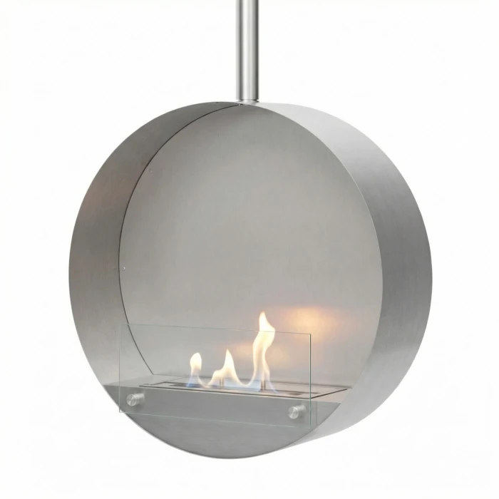 Ottawa Stahl runder Ethanol Hängekamin mit 60 cm Durchmesser Ottawa Stahl runder Ethanol Hängekamin mit 60 cm Durchmesser