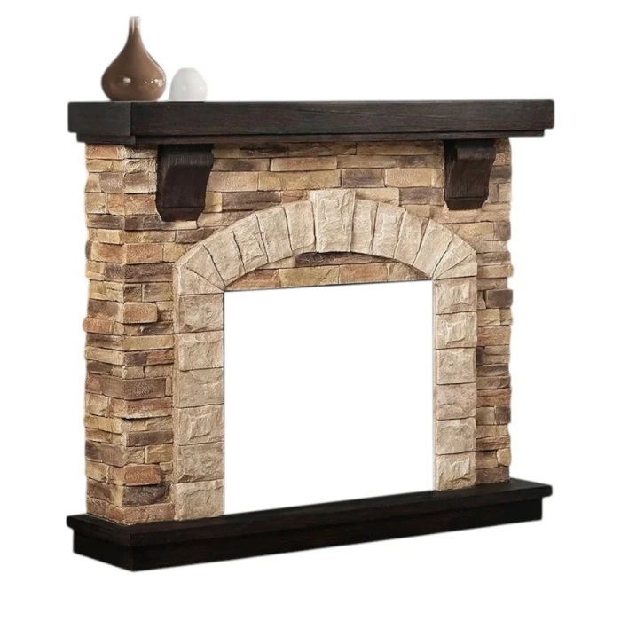Eira Freestanding Fireplace Surround Without Insert | Shop Online White Eira freestanding polystone fireplace surround without insert