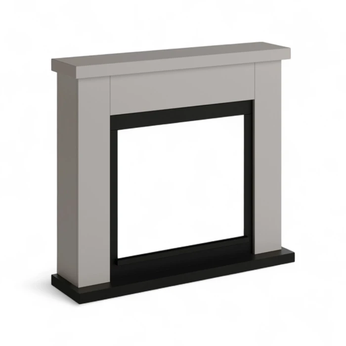 Frode Beige marco para chimenea TAGU, revestimiento decorativo elegante y funcional para chimeneas el&eacute;ctricas