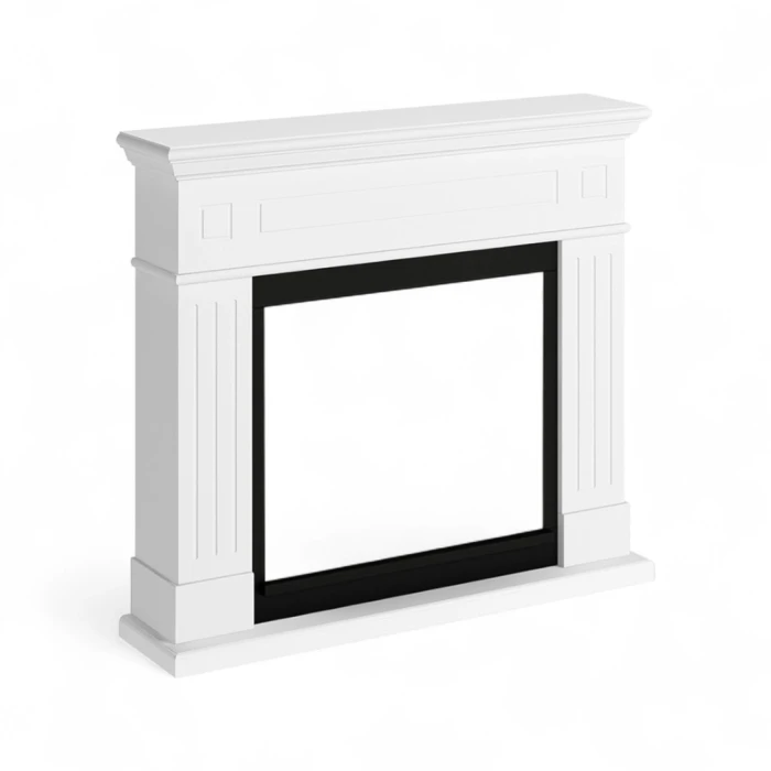 Marco de chimenea Larsen Blanco de TAGU, dise&ntilde;o cl&aacute;sico y elegante