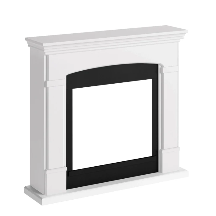 Marco Helmi Blanco de TAGU para chimenea el&eacute;ctrica, dise&ntilde;o cl&aacute;sico y elegante