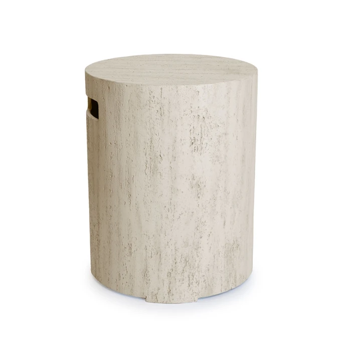 Enclosure Round travertine