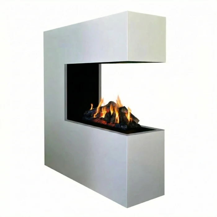 Schiller opti myst Glow Fire Glow Fire Schiller Hvid - OMC 600 | Fritstående vanddamp pejs, 120 cm x 120 cm x 38 cm
