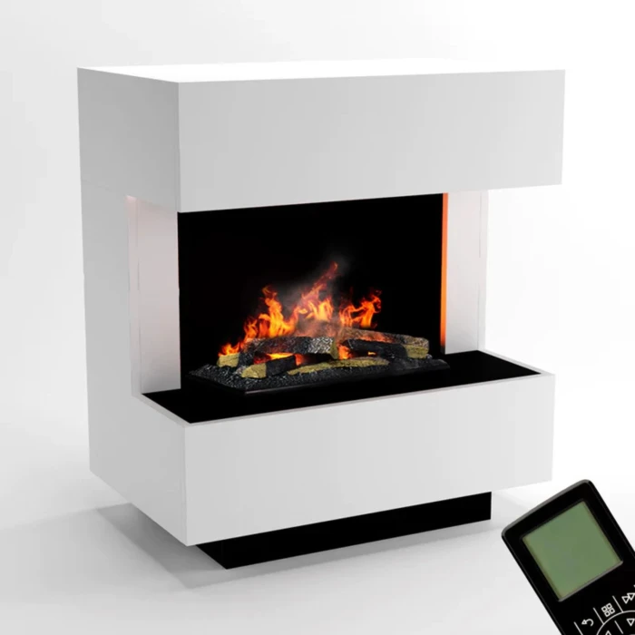 Camino Elettrico Glow Fire Kleist &ndash; Opti-Myst Cassette 600, bianco, 90 cm x 50 cm x 80 cm