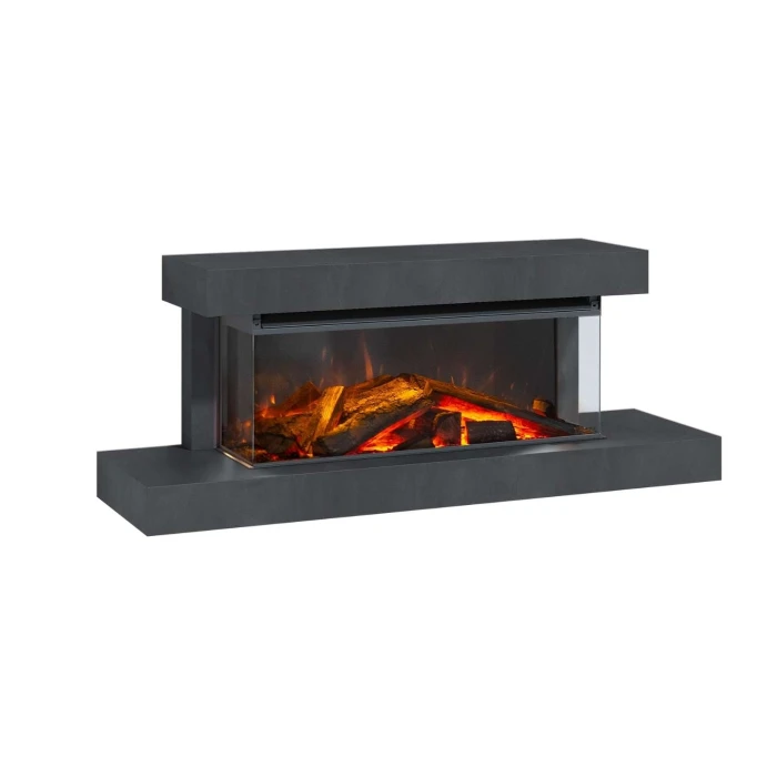 La Nordica Lumen 870 wall-mounted electric fireplace with anthracite frame