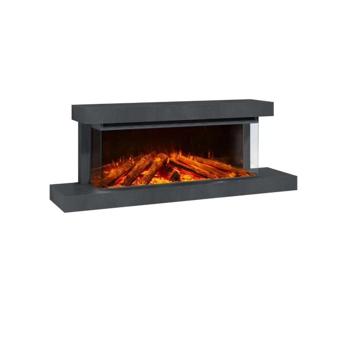 La Nordica Lumen 1200 wall-mounted electric fireplace with anthracite frame
