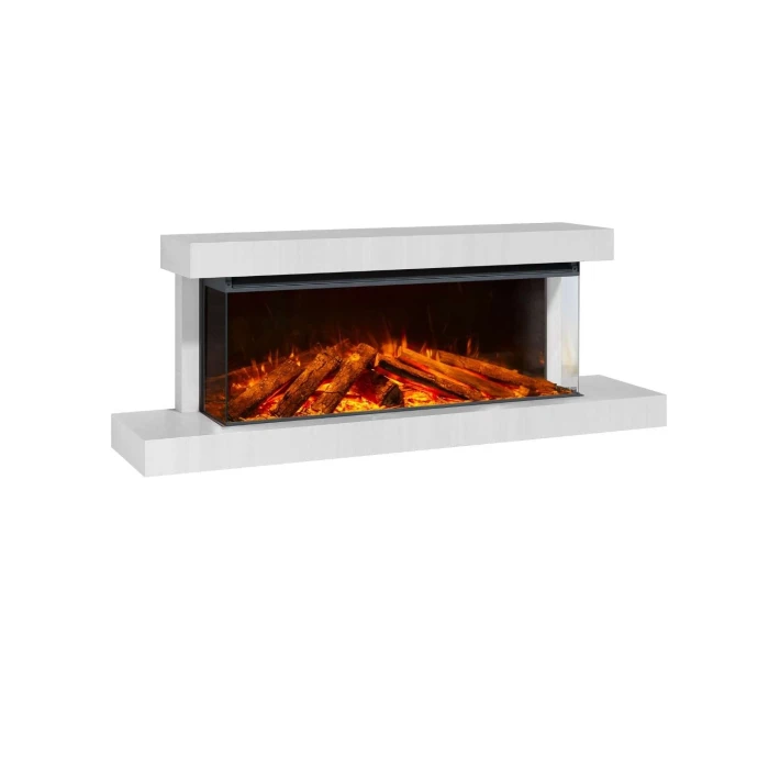 La Nordica Lumen 1200 wall-mounted electric fireplace with chalk frame