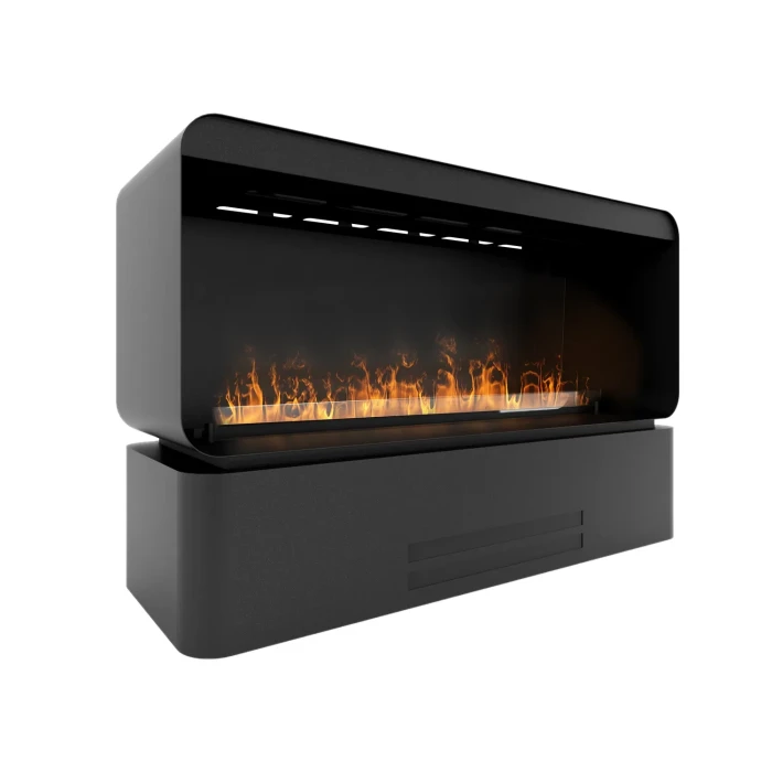 AI 1000 Water Vapour Fireplace | Buy Today AI 1000 freestanding water vapour fireplace in black, featuring realistic water vapour flames