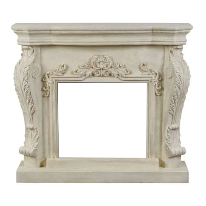 Ymir Freestanding Fireplace Surround Without Insert | Shop Online White Ymir freestanding polystone fireplace surround without insert