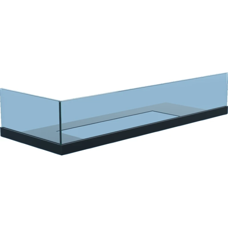 Venstrevendt hjørnepejs 60cm glas Sikkerhedsglas venstrevendt 60cm