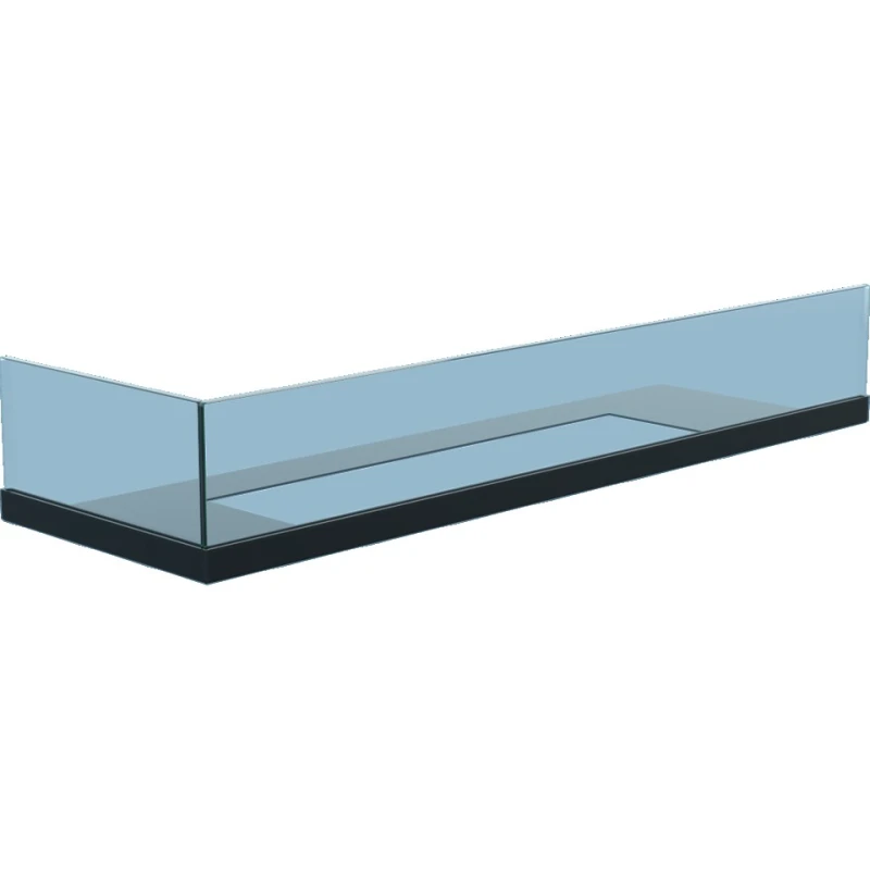 Hjørneglas 70cm venstre Venstre 70cm glas hjoernepejs