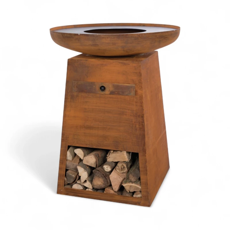 RedFire Orion Klassisk Rust Bålgrill – Til haven RedFire Orion Klassisk Rust udendørs bålgrill i rund stålkonstruktion