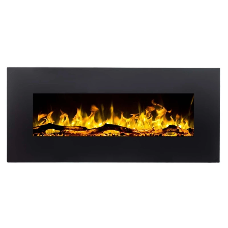 Aflamo Albion 110 cm sort v&aelig;gmonteret elektrisk pejs