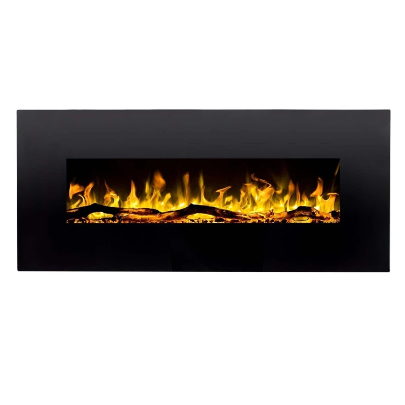 Aflamo Albion 128 cm sort v&aelig;gmonteret elektrisk pejs