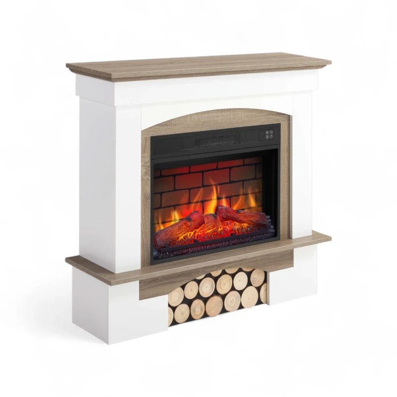 Woodley Fritst&aring;ende Elpejs - Hvid / Gr&aring; Eg