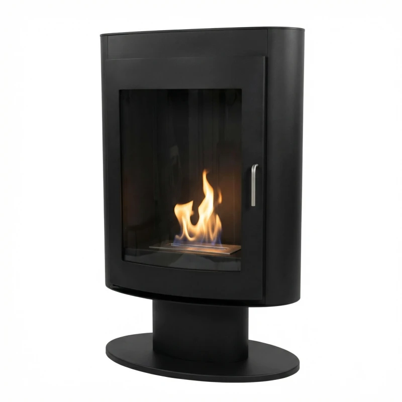 Trenton biopejs designet som en br&aelig;ndeovn p&aring; fod