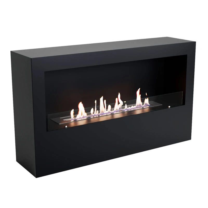 ScandiFlames Bismarck - 120cm bred Sort biopejs | Biopejs-shop.dk ScandiFlames Bismarck - 120cm bred sort biopejs